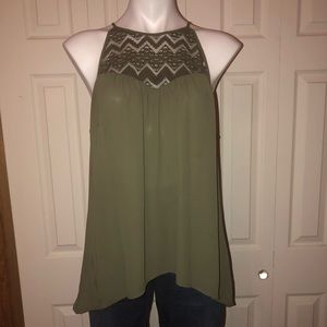 Olive green tank top